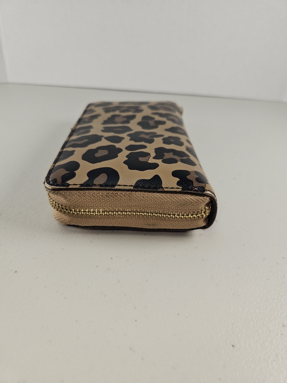 Michael Kors Leopard Zip Wallet in Tan and Black - Picture 11 of 15